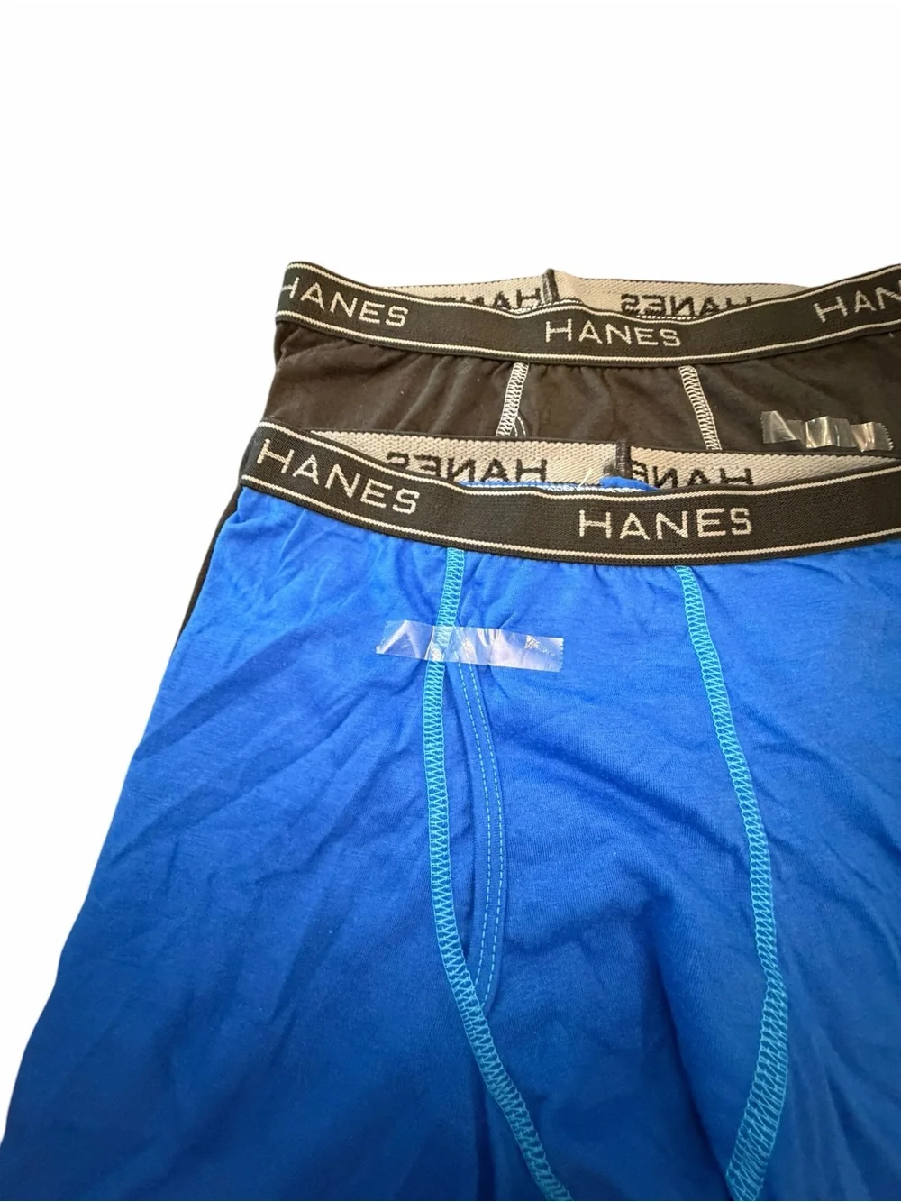 2 Hanes Ultimate Tagless Boxer Briefs Mens Large Cotton Blend Wicking 36-38” New